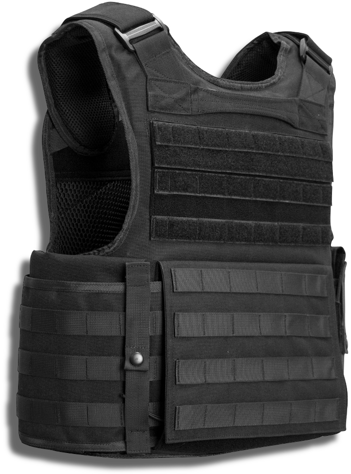 Black Tactical Bulletproof Vest PNG