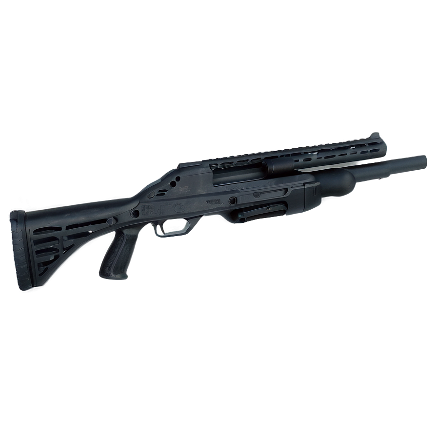 Black Tactical Shotgun Png 7 PNG