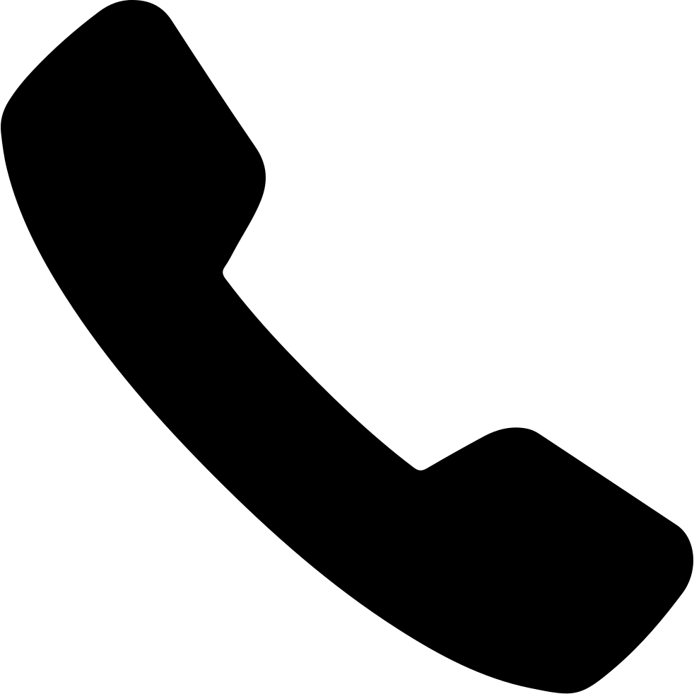 Black Telephone Receiver Icon PNG