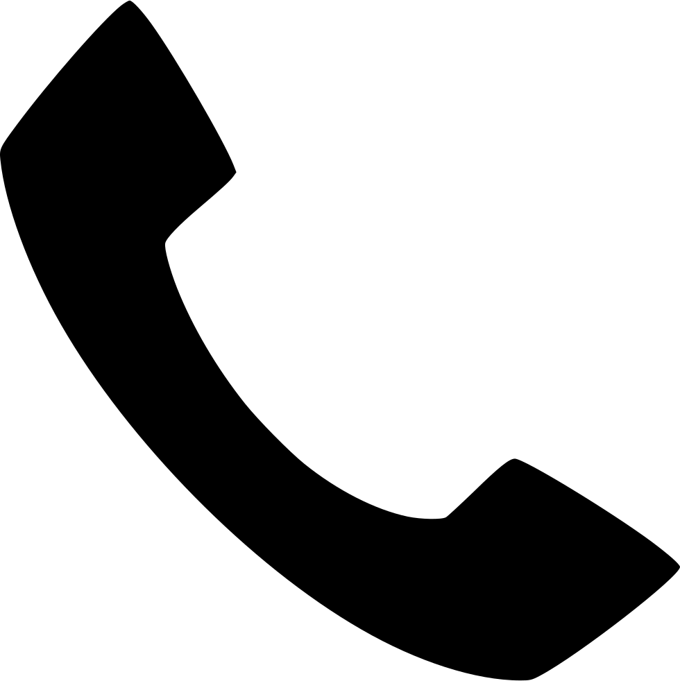 Black Telephone Receiver Icon PNG