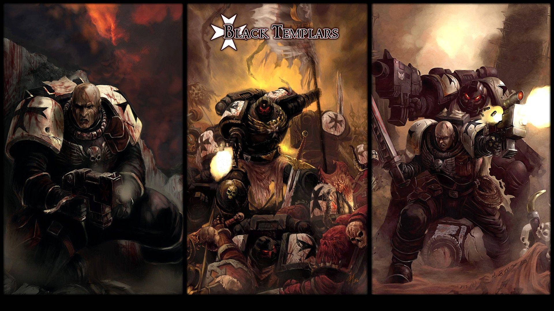 Raccoltadi Black Templars Su Sfondo Di Alta Qualità Warhammer 40k Hd. Sfondo