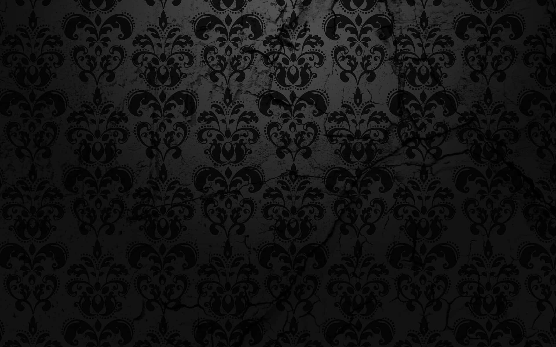 Damask Pattern Black Texture Background