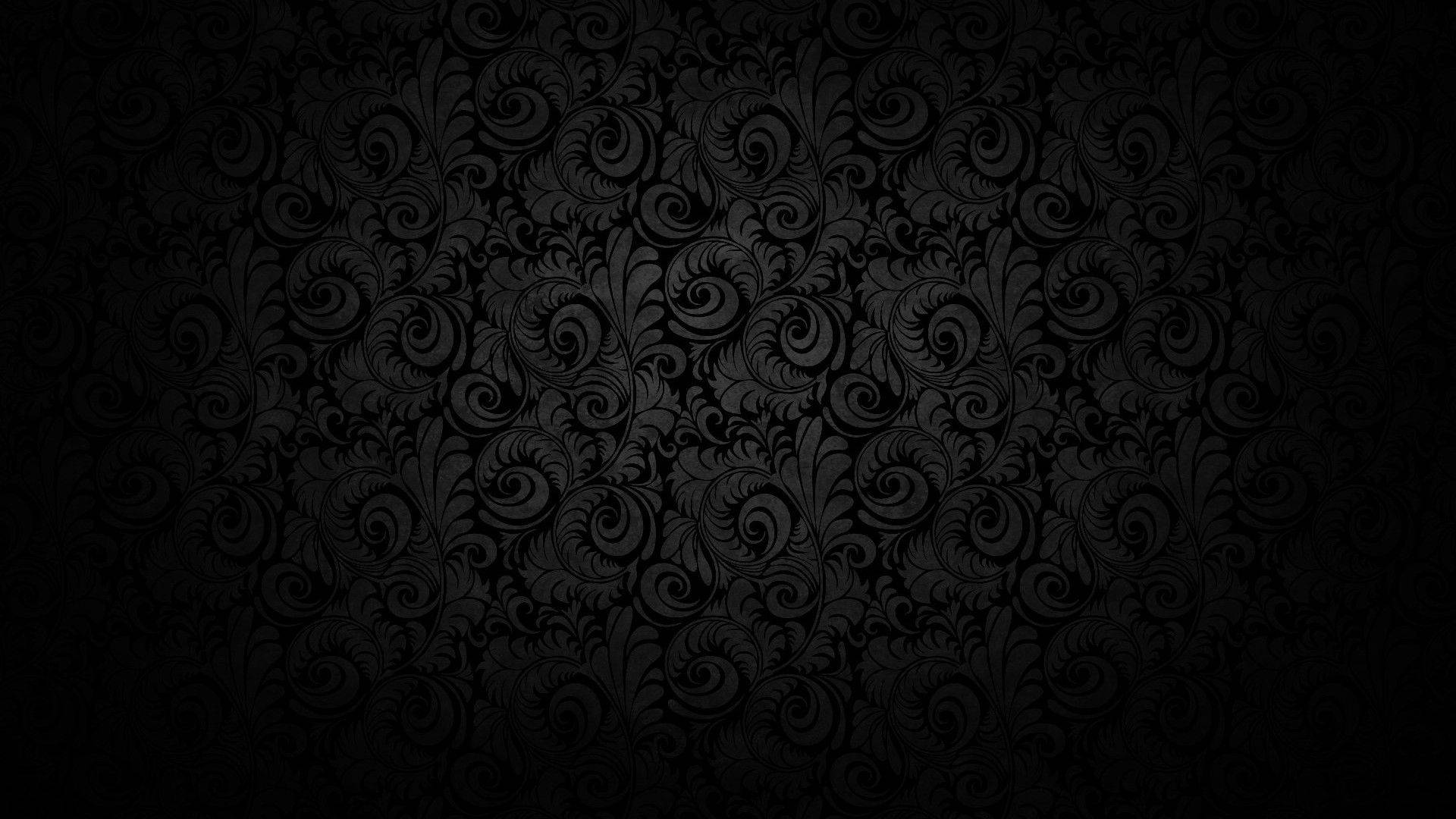 Black Texture Ornate Pattern Wallpaper