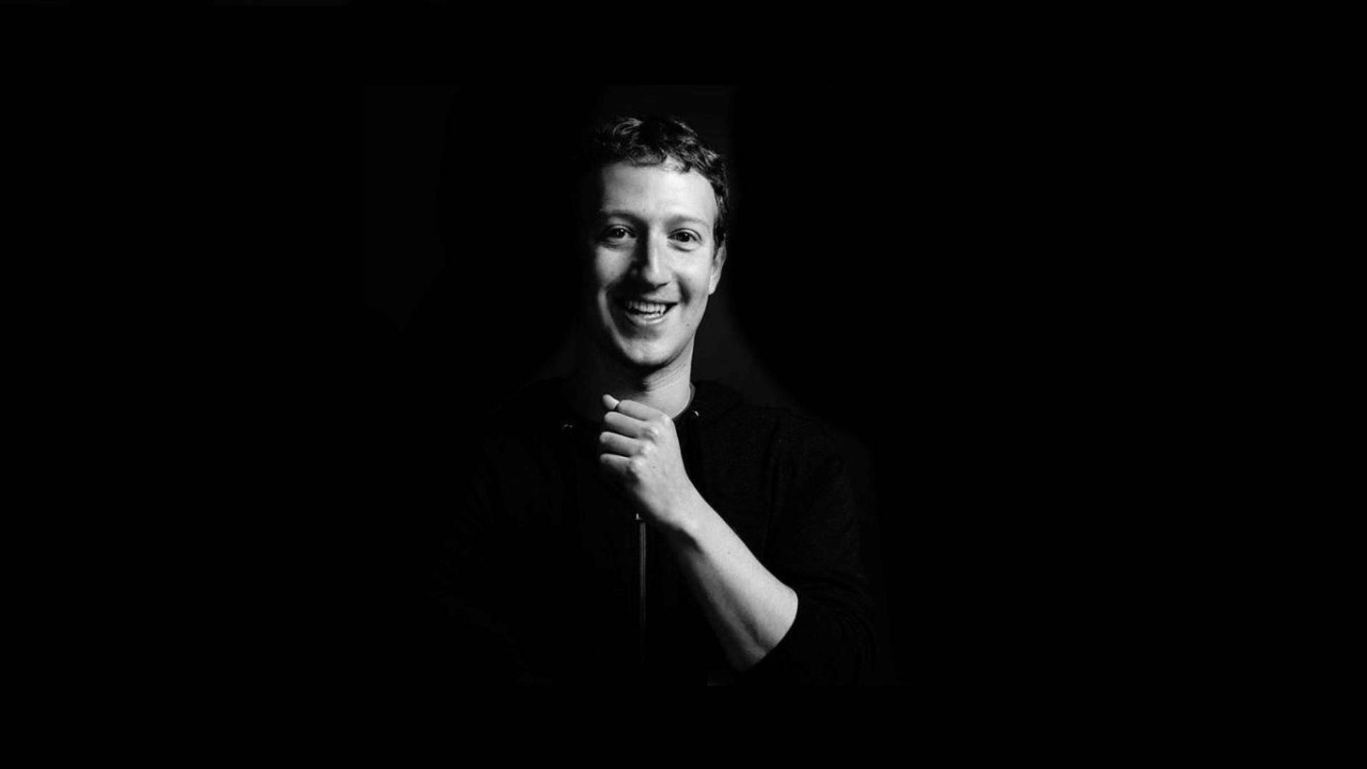 Sort-tema Mark Zuckerberg Wallpaper