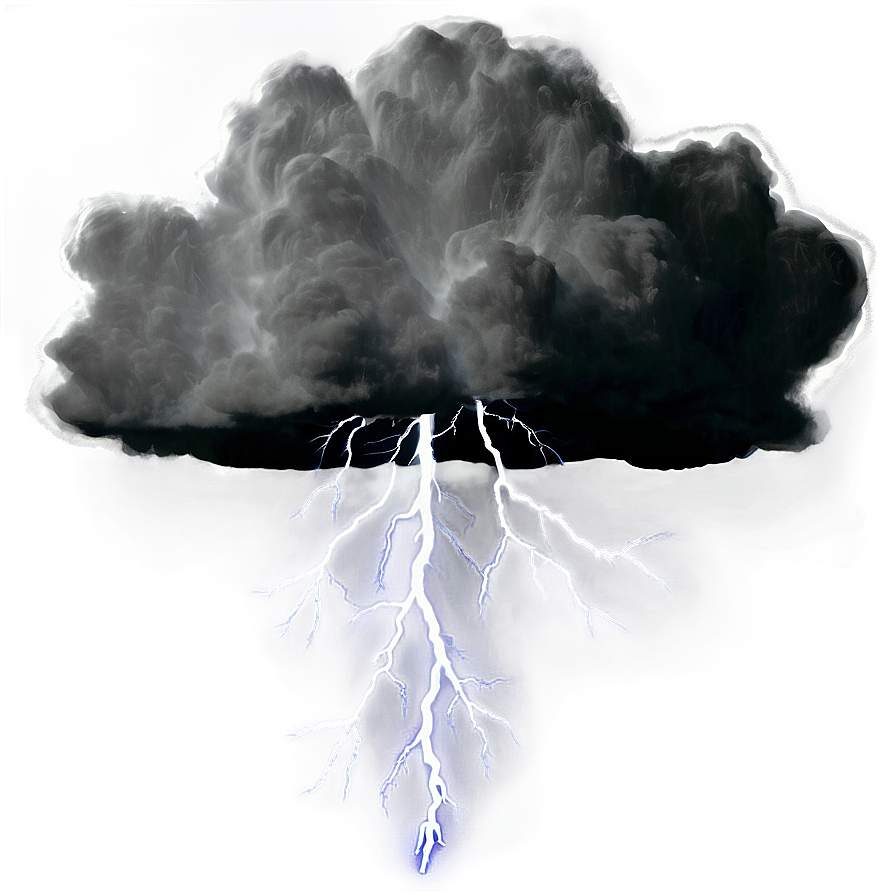 Black Thunderstorm Lightning Png 06242024 PNG