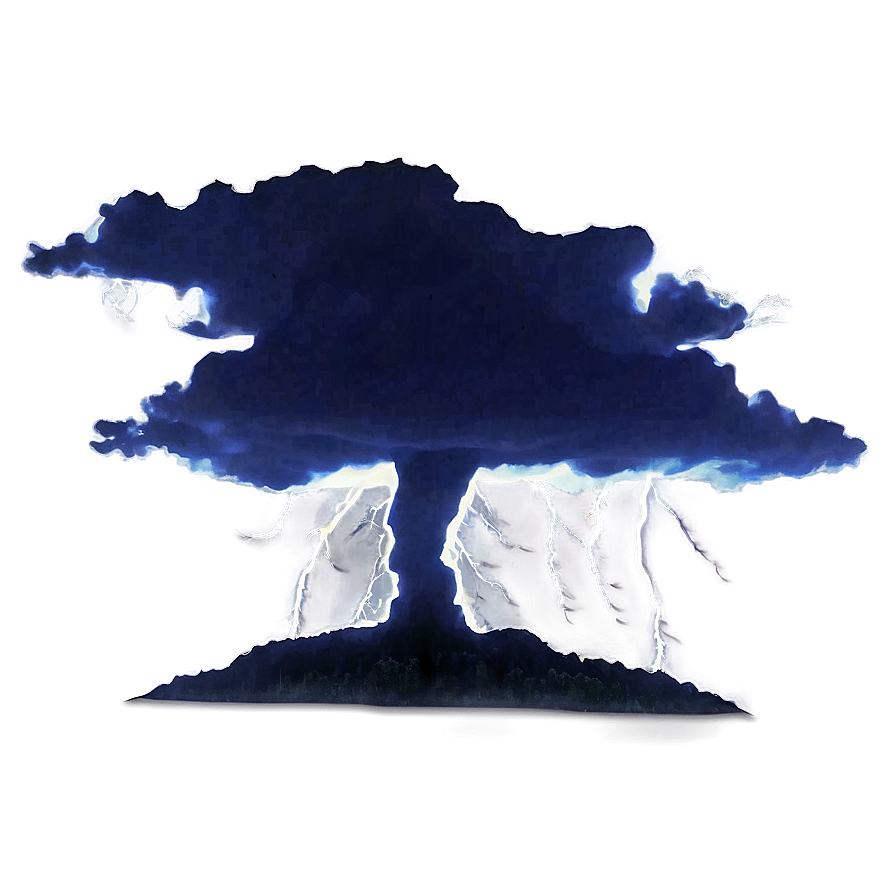 Black Thunderstorm Lightning Png 06242024 PNG