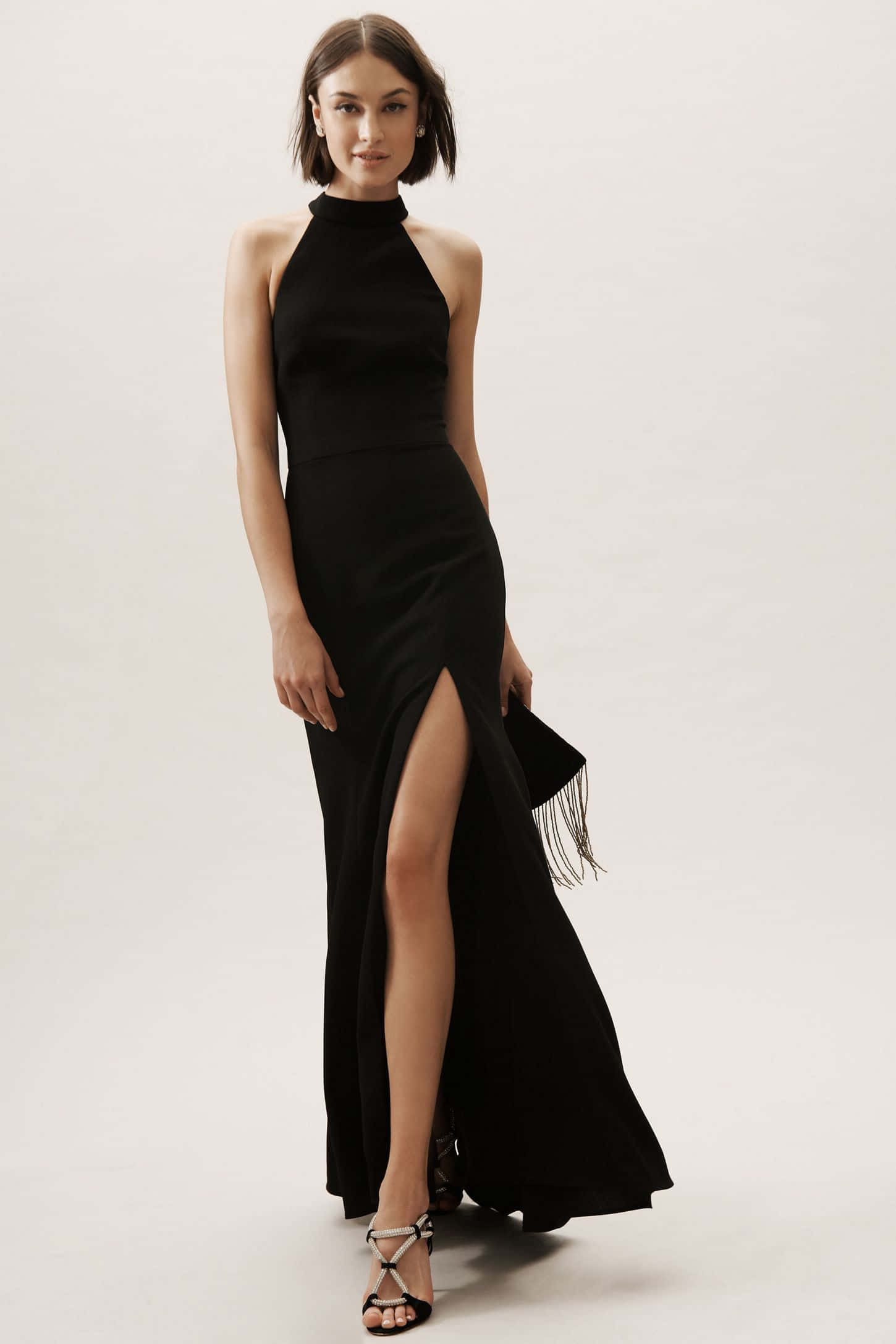 Look Ready to Shine in this Stylish Black Tie Dress Wallpaper