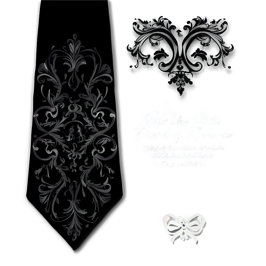 Black Tie Invitation Design Png 06212024 PNG