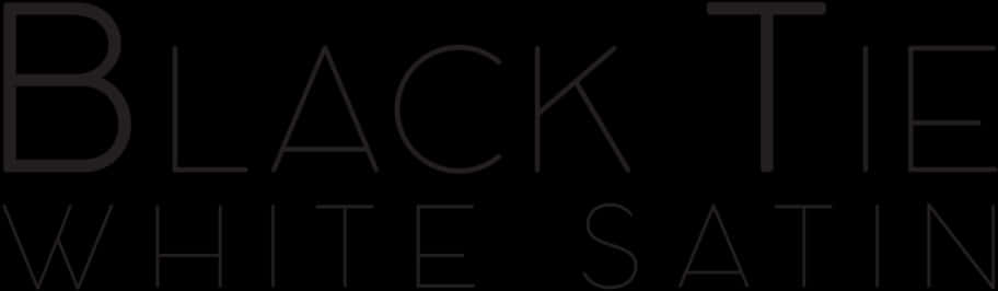 Black Tie White Satin Logo PNG