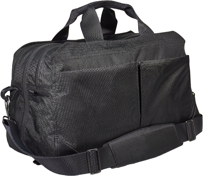 Black Travel Duffel Bag PNG