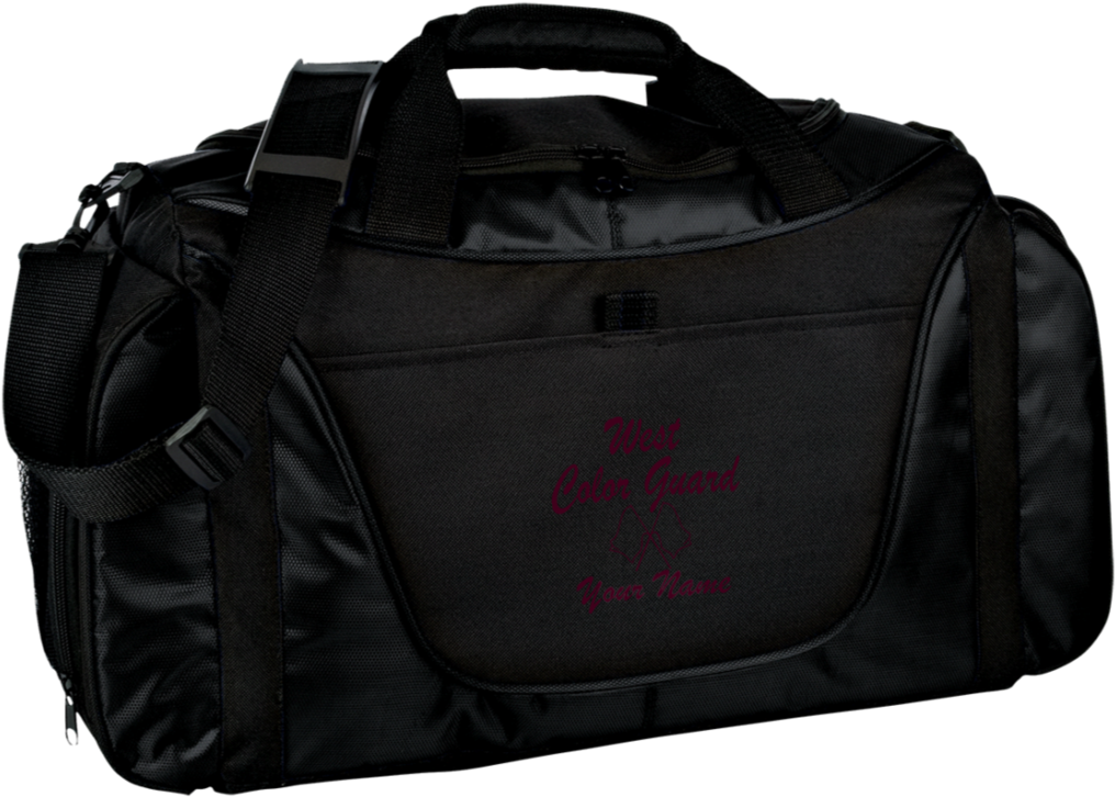 Black Travel Duffel Bag PNG