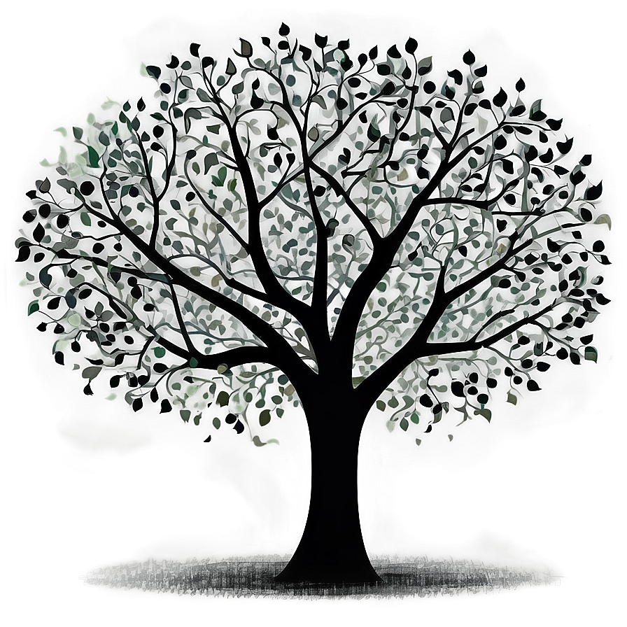 Black Tree In Abstract Style Png Ugp PNG