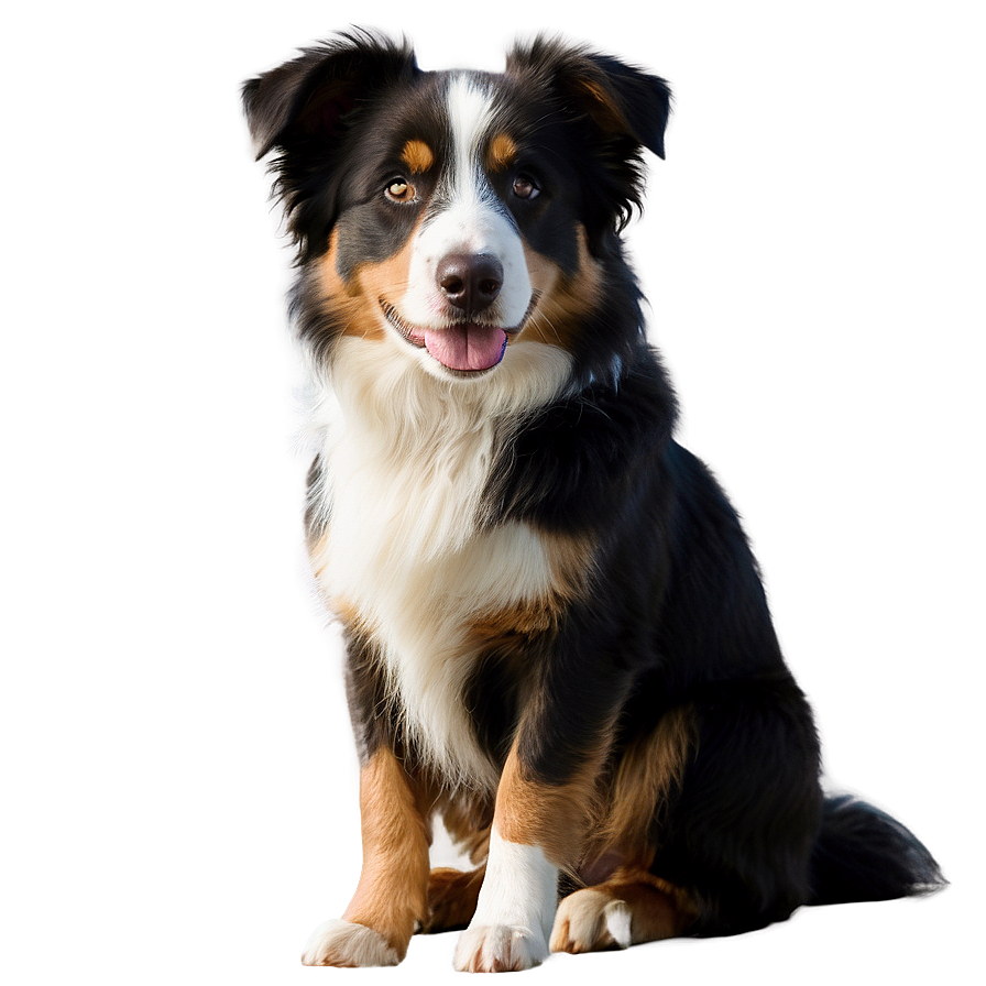 Black Tri Australian Shepherd Png Oso12 PNG