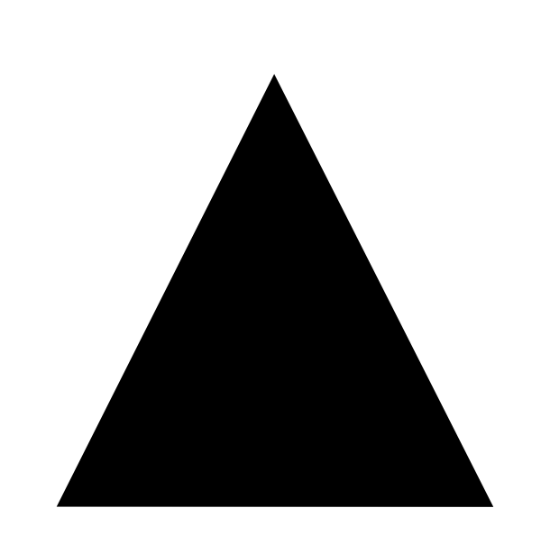 Black Triangle White Outline PNG