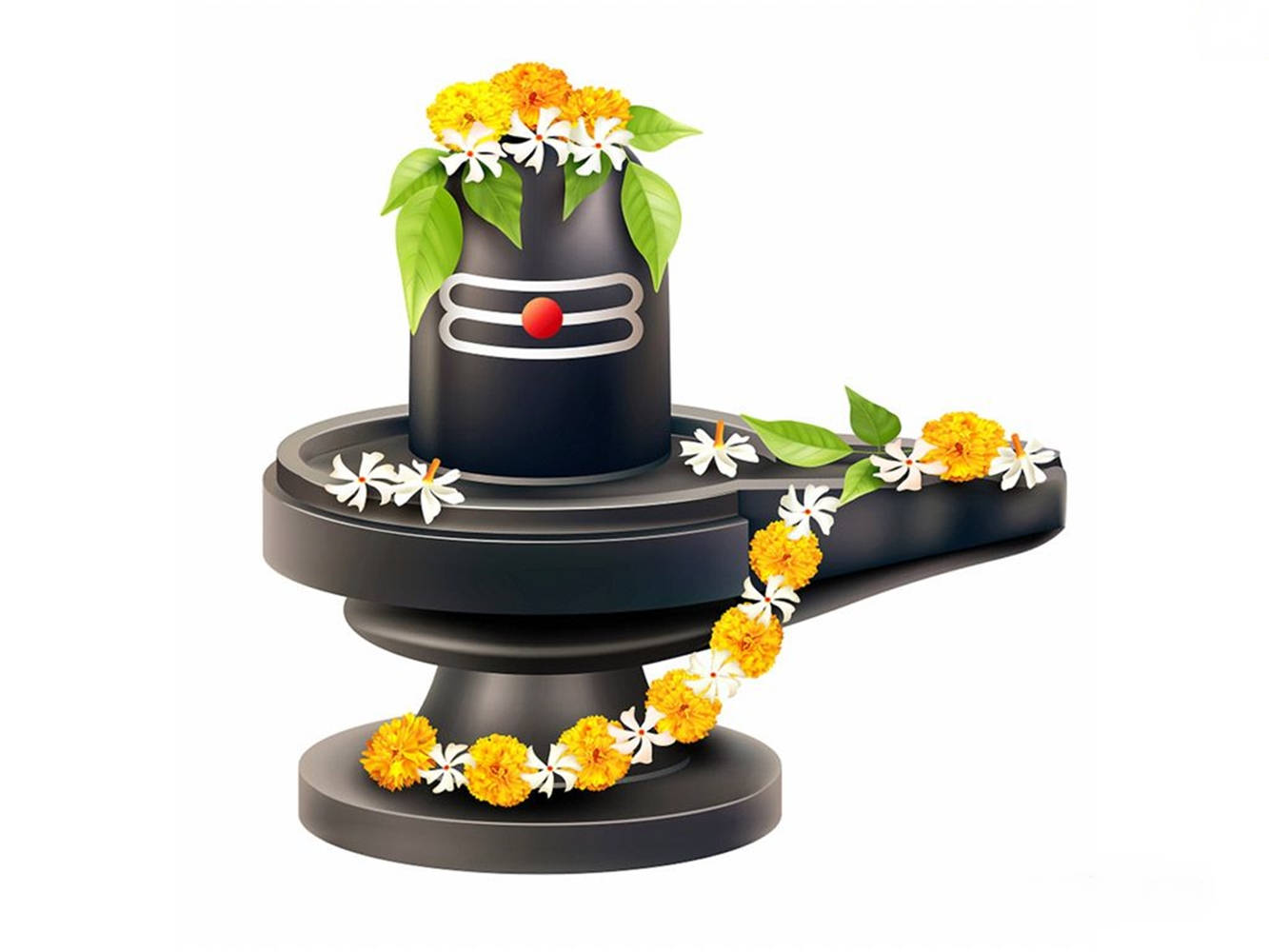 Lingamde Shiva En Forma De Black Tripundra. Fondo de pantalla
