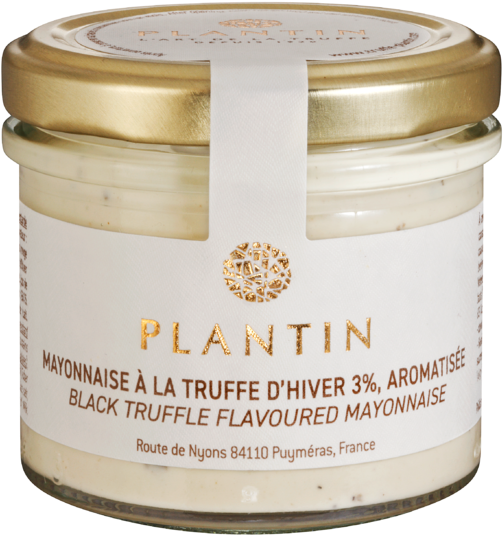Black Truffle Flavoured Mayonnaise Jar PNG
