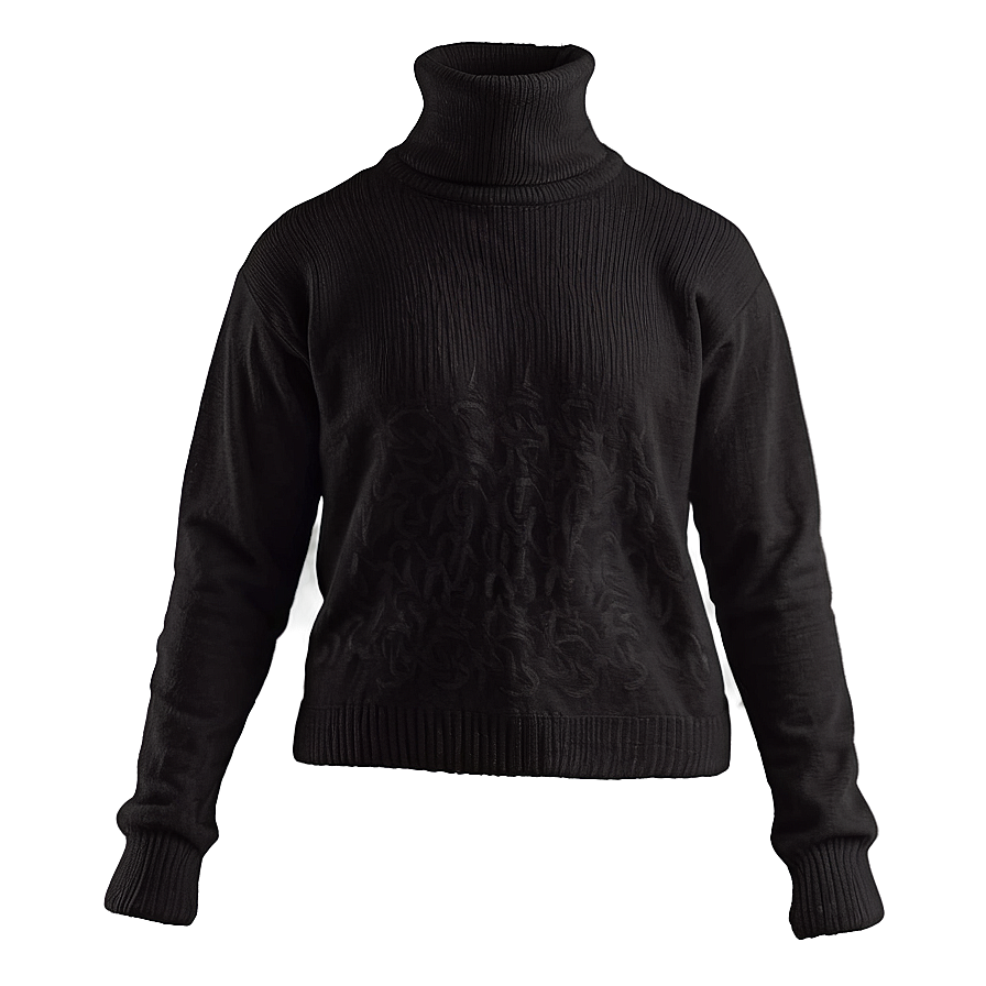 Black Turtleneck Sweater Png Bvm PNG