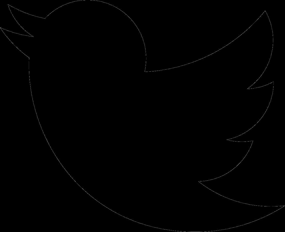 Black Twitter Logo Silhouette PNG