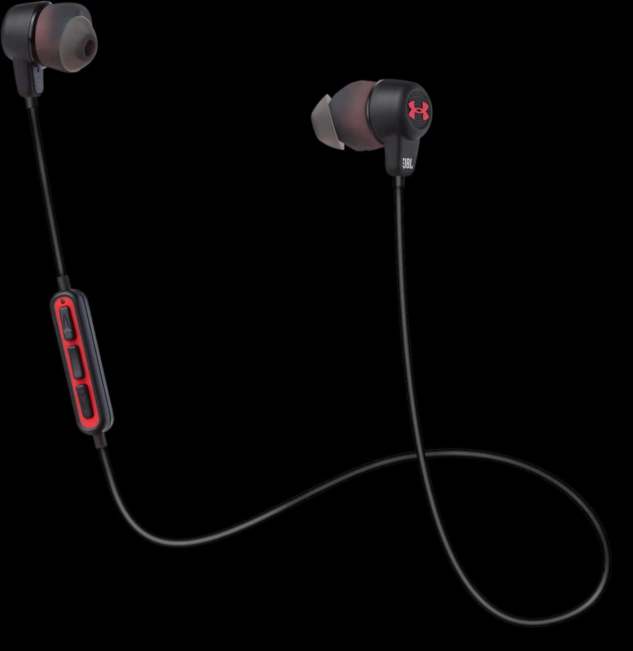Black Wireless Earbudswith Inline Control PNG
