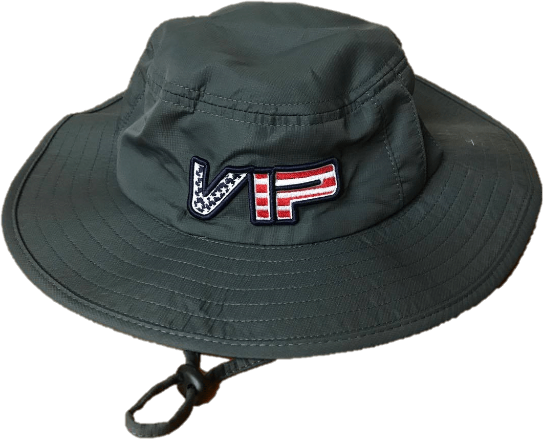 Black V I P Bucket Hat PNG