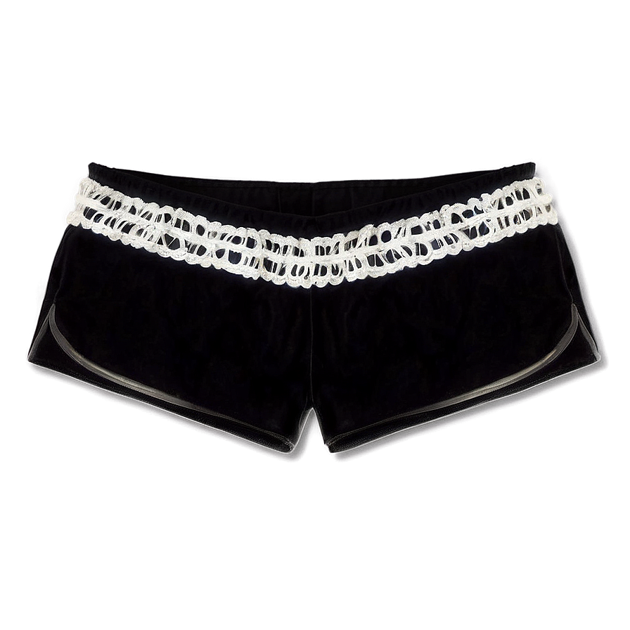 Black Velvet Shorts Png 06132024 PNG