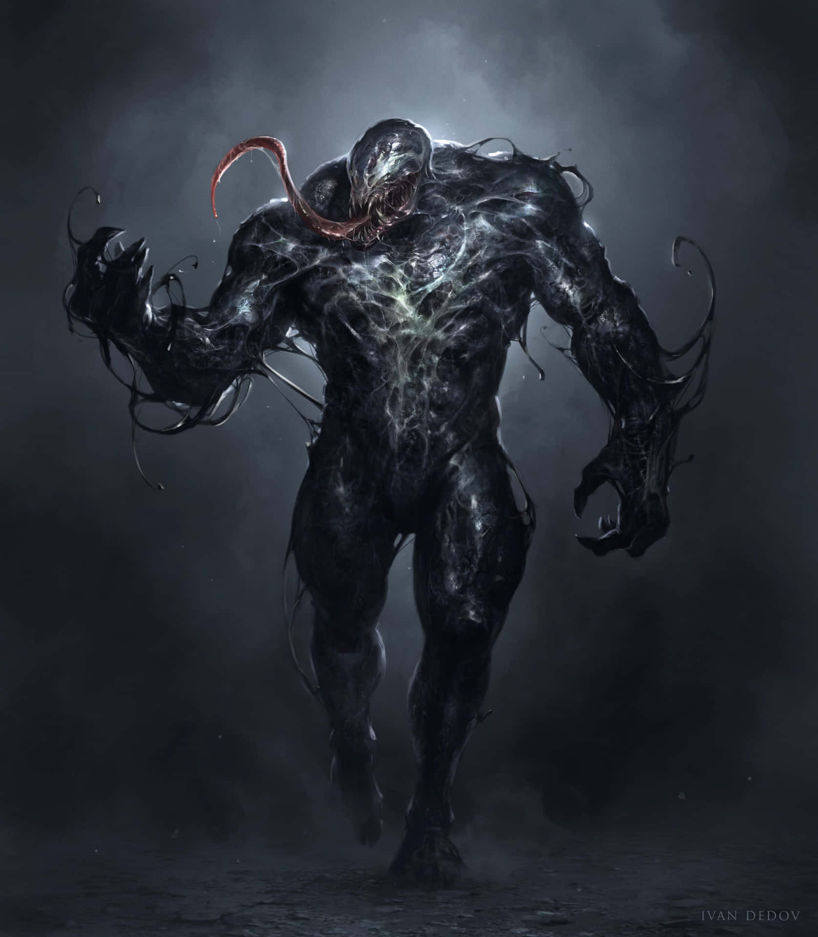 Embrace the Power of Black Venom Wallpaper