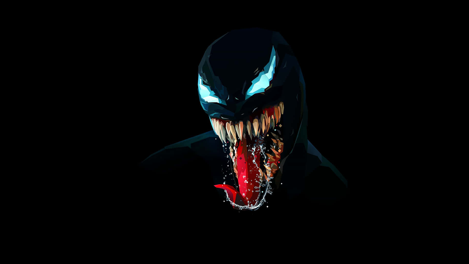 Experience the intense power of Black Venom Wallpaper