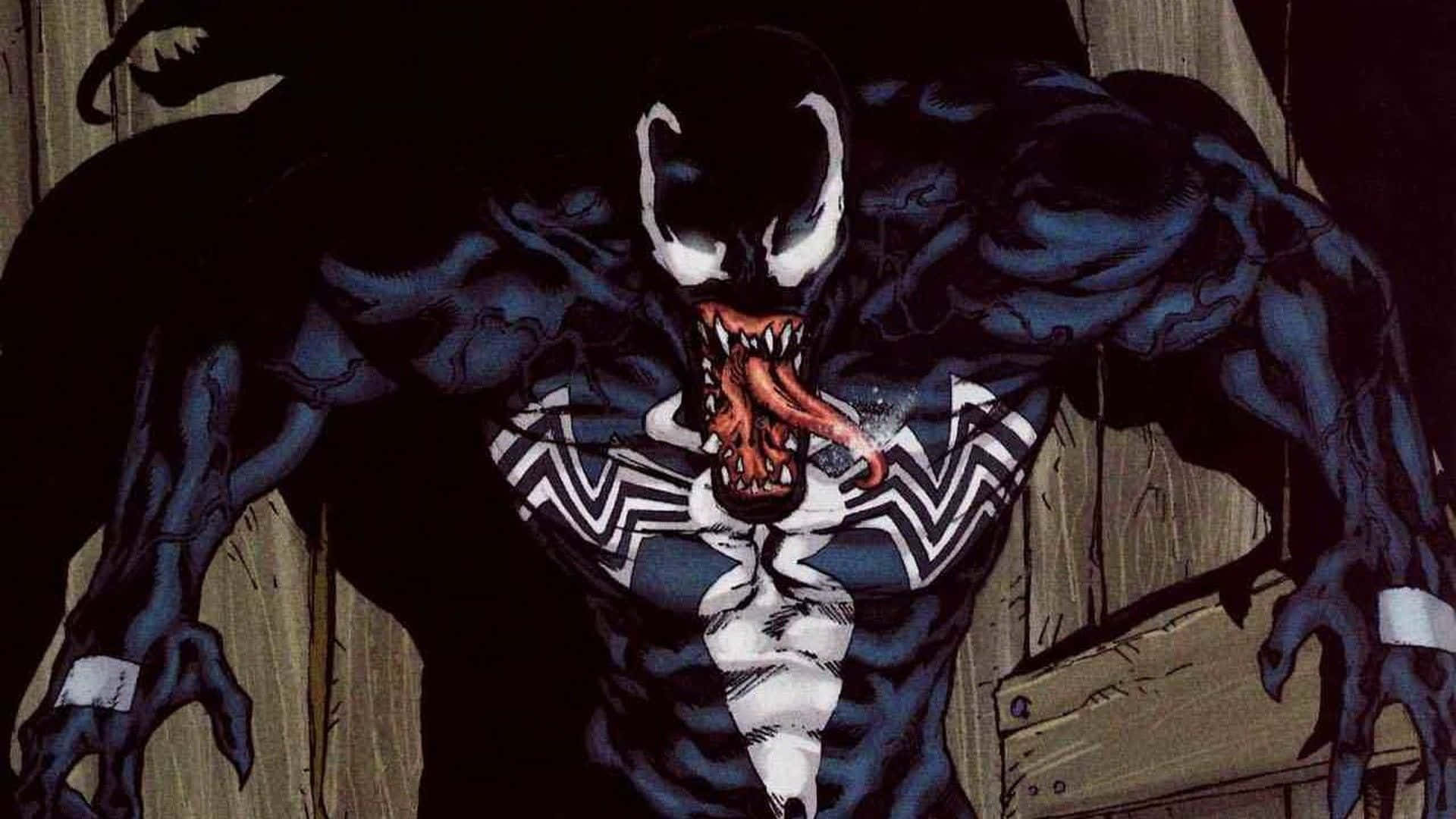 Cómicde Venom En Negro. Fondo de pantalla