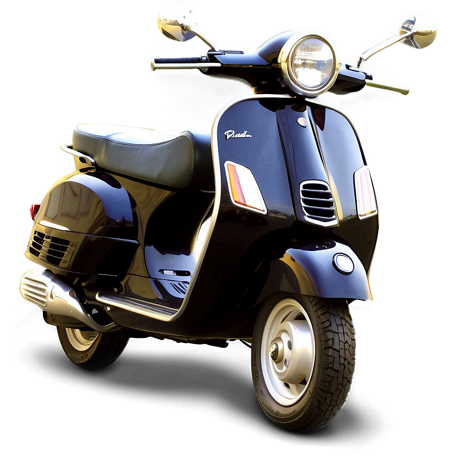 Black Vespa Illustration Png Lvk PNG