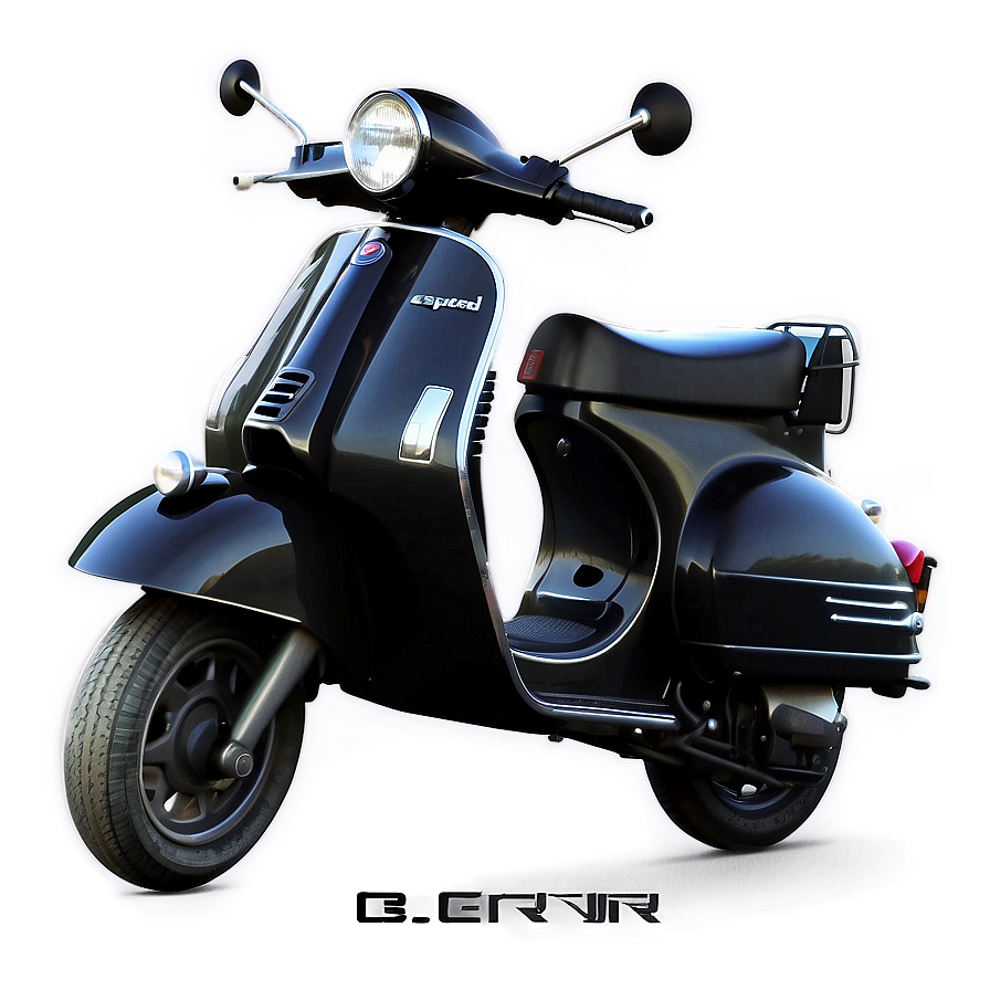 Download Black Vespa Illustration Png Opq80 | Wallpapers.com