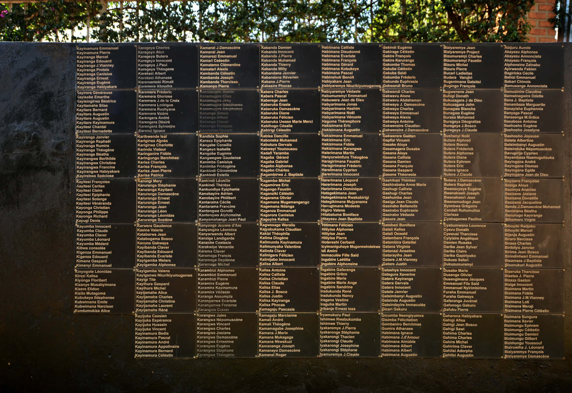 Black Wall At Kigali Genocide Memorial Wallpaper