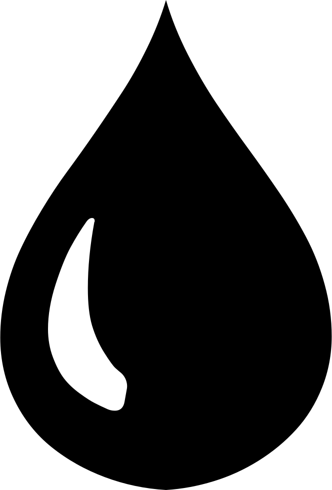 Black Water Drop Silhouette PNG