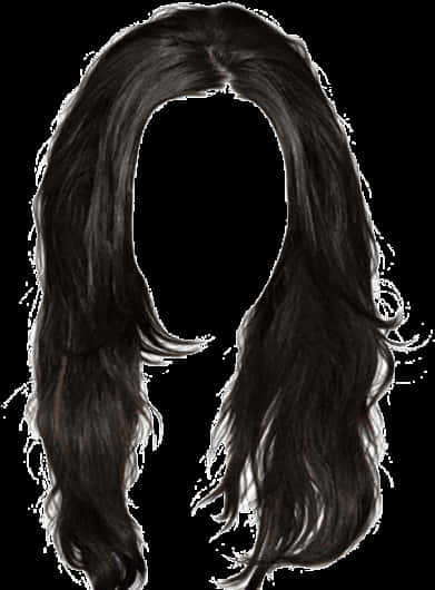 Black Wavy Hairstyle Transparent Background PNG