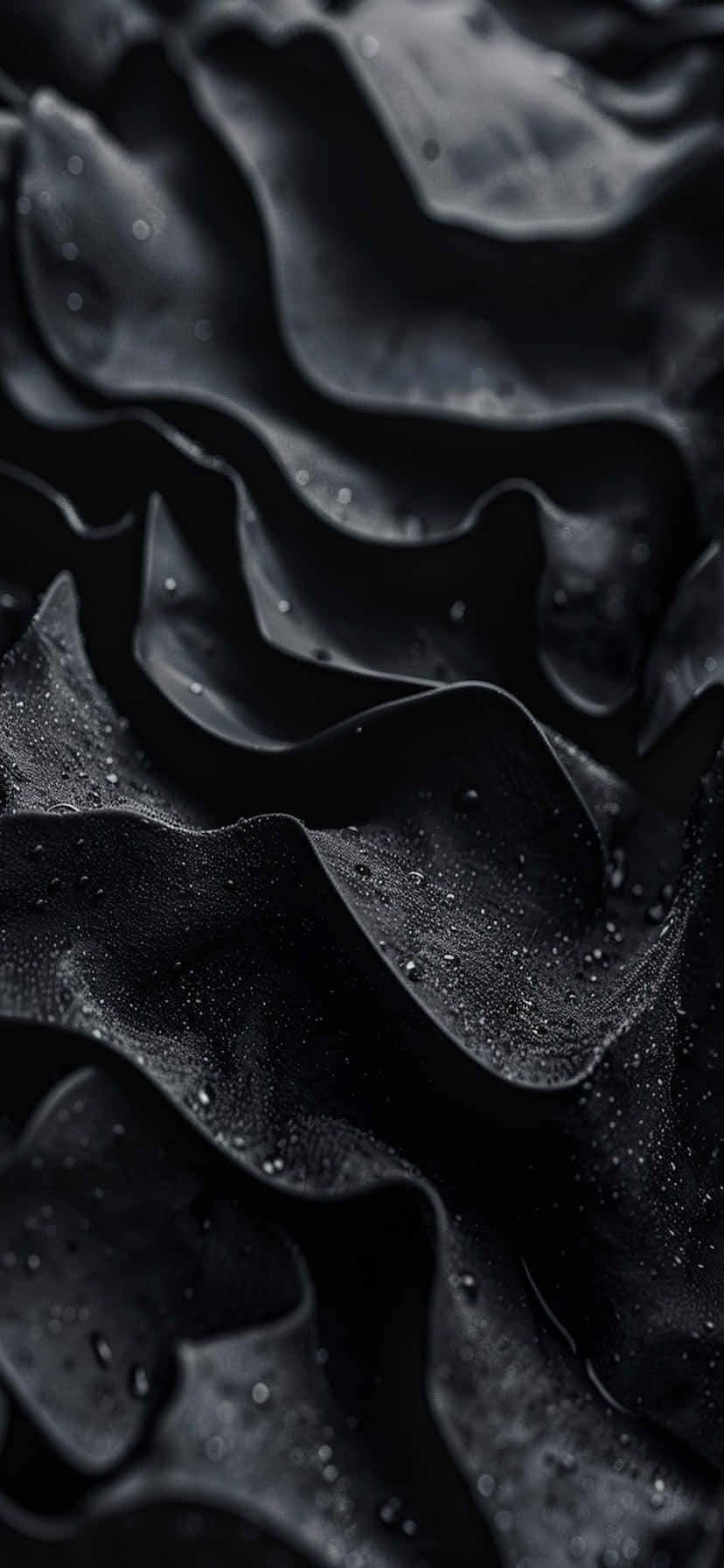 Black Wavy Texturewith Water Droplets Wallpaper