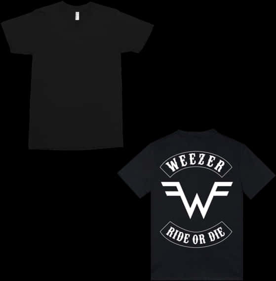 Black Weezer Rideor Die T Shirt PNG