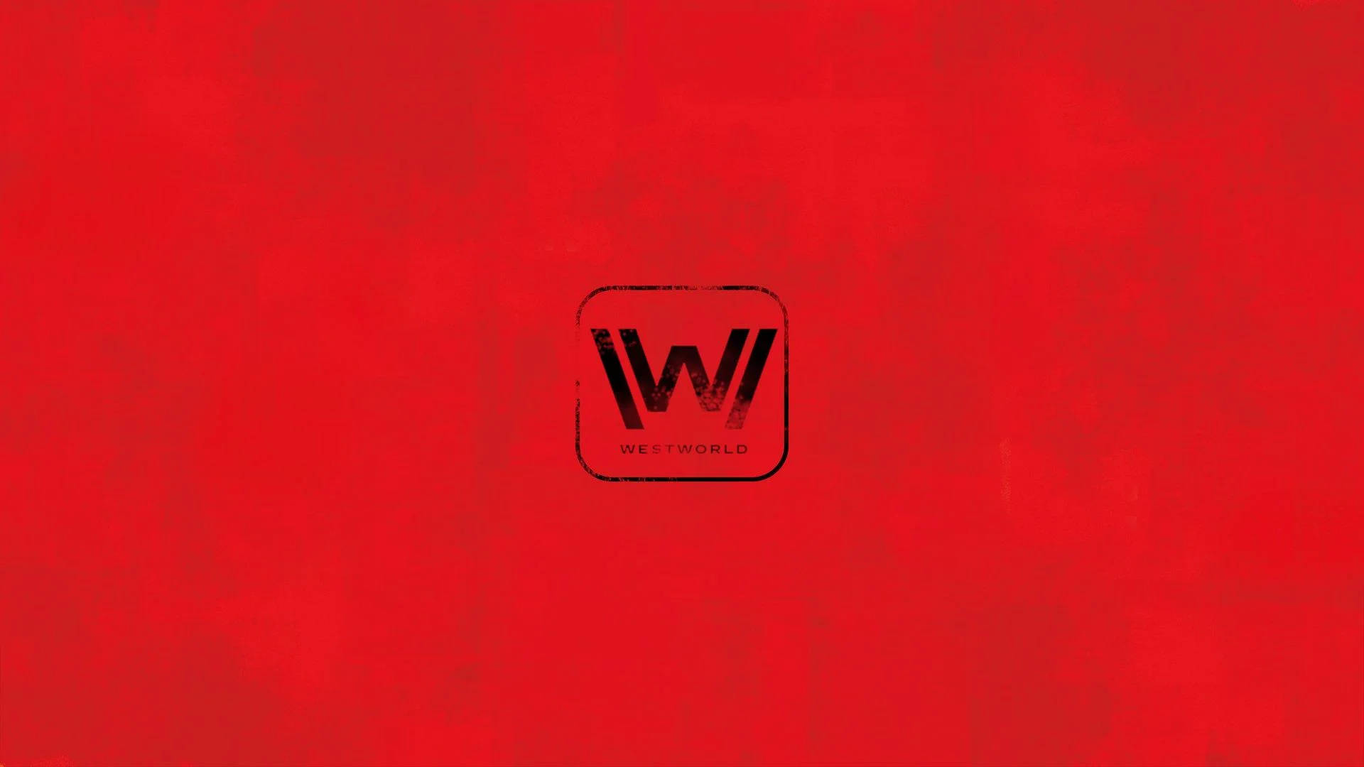 Sort Westworld Logo I Rødt Wallpaper