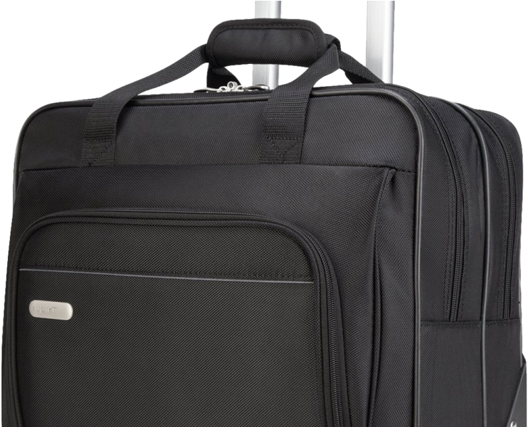 Black Wheeled Carry On Luggage PNG