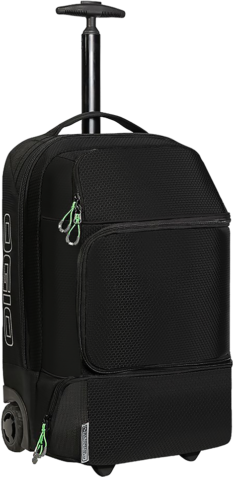 Black Wheeled Carry On Travel Bag PNG