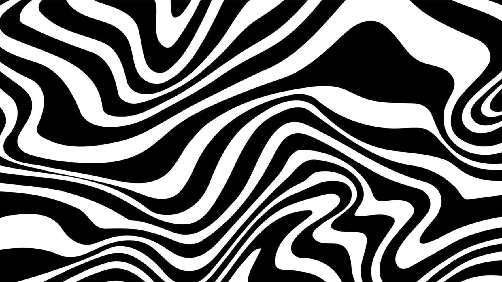 Black White Abstract Waves Wallpaper
