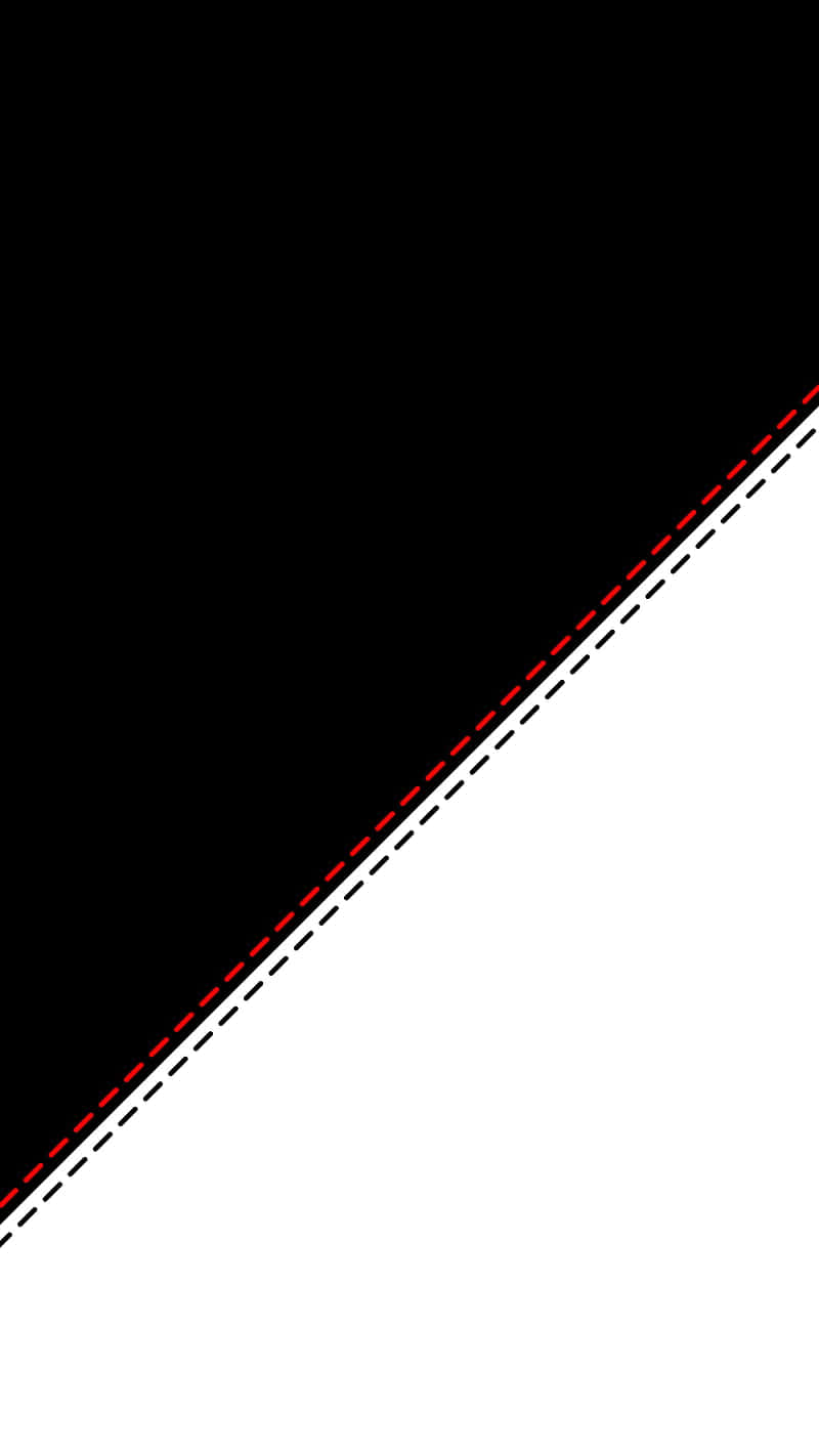 A Black And White Triangle With A Red Line Wallpaper