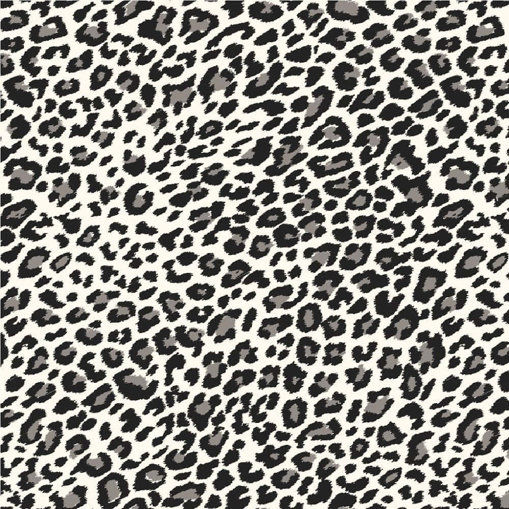 Schwarzerweißer Niedlicher Leopardenmuster Wallpaper