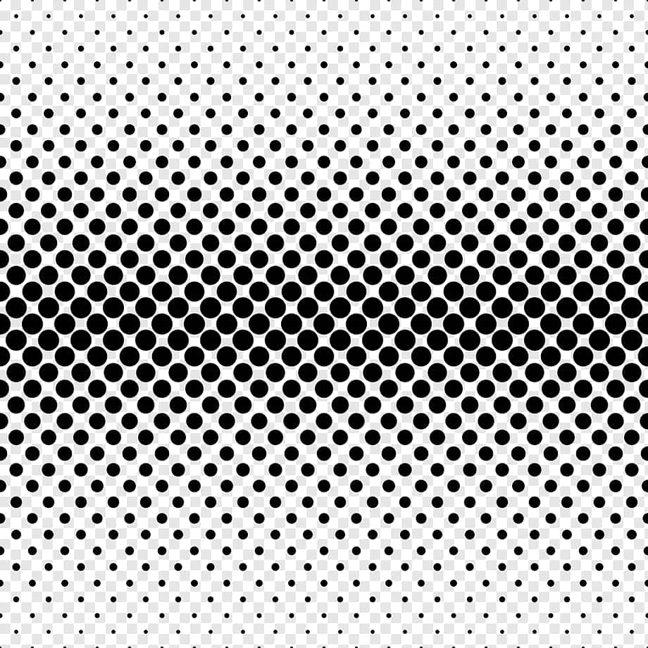 Black White Dot Gradient Pattern Wallpaper