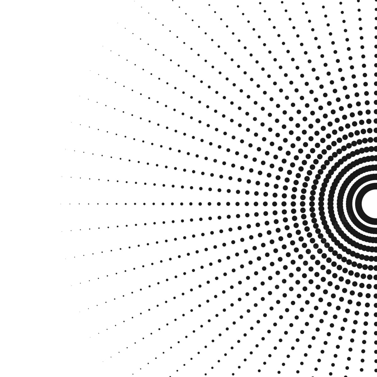 Black White Dot Spiral Pattern Wallpaper