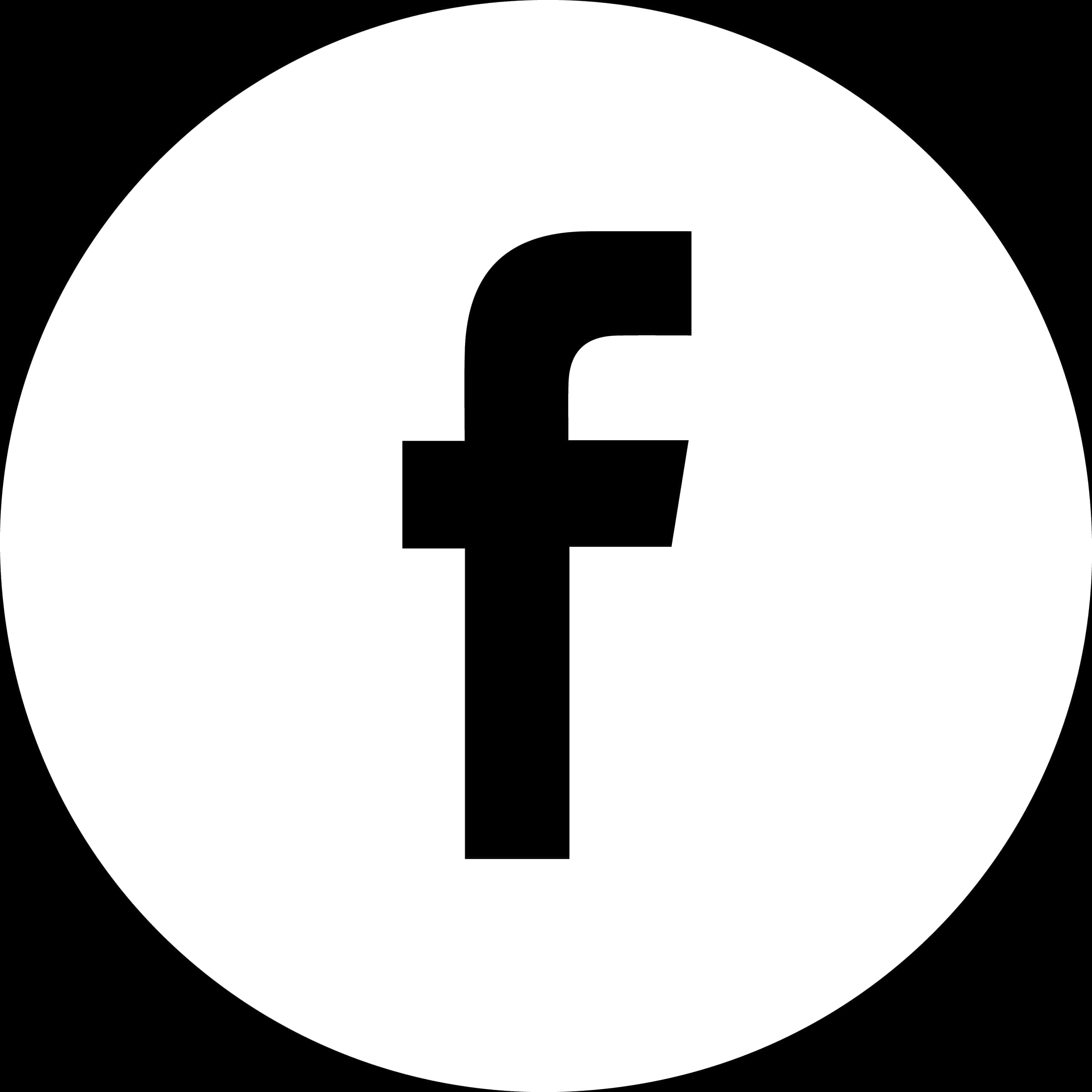 Black White Facebook Logo PNG