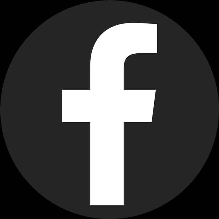 Black White Facebook Logo PNG