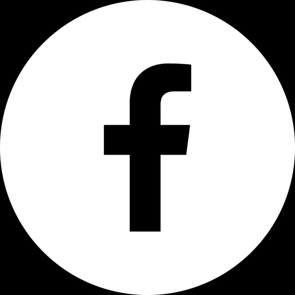 Black White Facebook Logo PNG