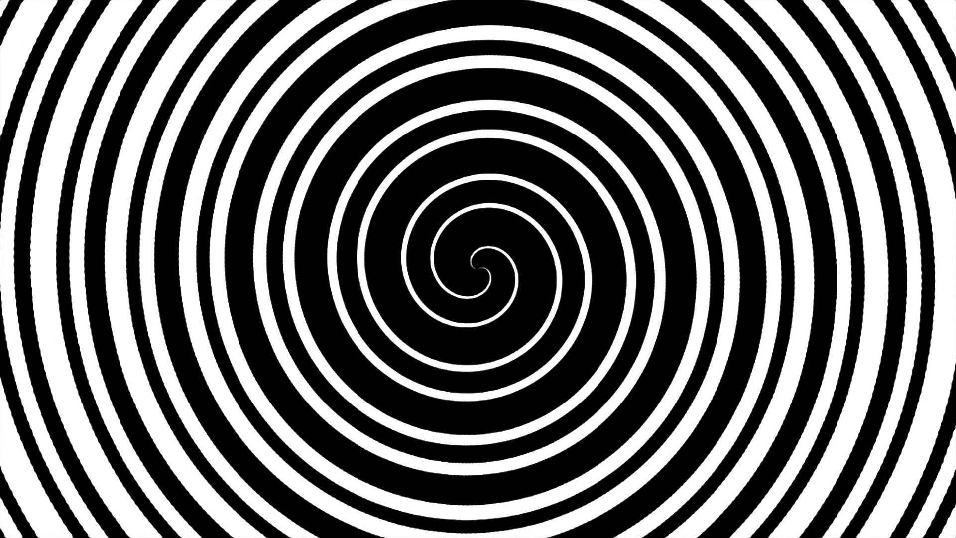 Black White Hypnosis Spiral Pattern