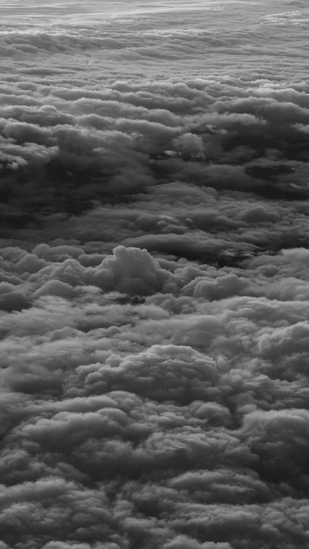 Schwarzesweiß Iphone Meer Aus Wolken. Wallpaper