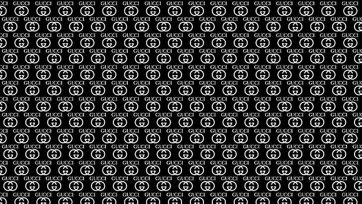 Patrónen Blanco Y Negro De Gucci En 4k. Fondo de pantalla