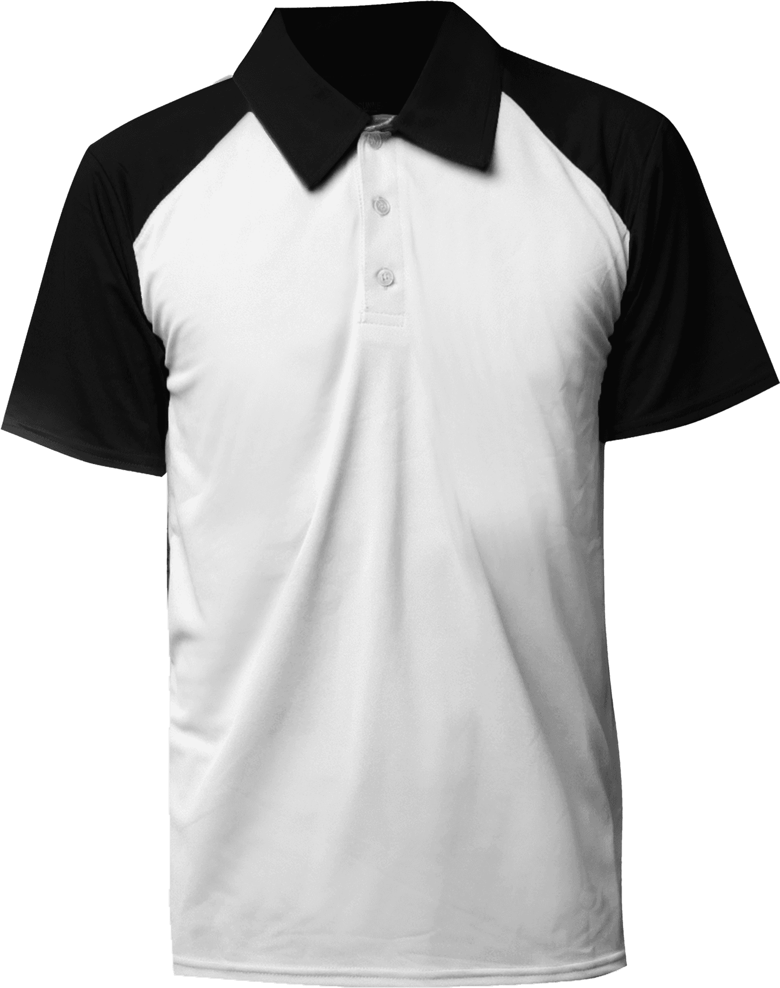 Black White Polo Shirt Design PNG